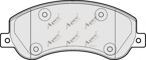 APEC braking PAD1816 Тормозные колодки для VOLKSWAGEN AMAROK