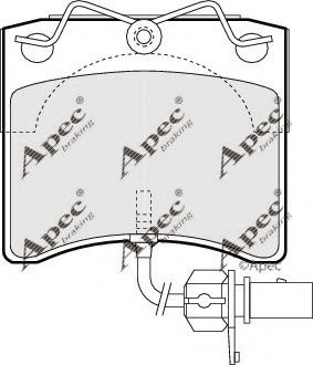 APEC braking PAD1146 Тормозные колодки APEC BRAKING для VOLKSWAGEN