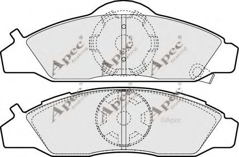 APEC braking PAD1428 Тормозные колодки для SSANGYONG