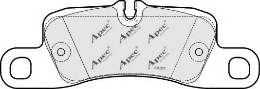 APEC braking PAD1665 Тормозные колодки для PORSCHE
