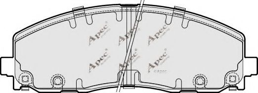 APEC braking PAD1880 Тормозные колодки APEC BRAKING для CHRYSLER