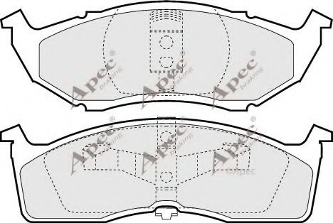 APEC braking PAD986 Тормозные колодки APEC BRAKING для CHRYSLER