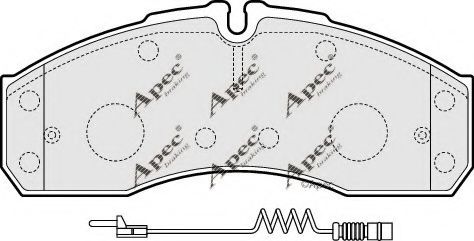 APEC braking PAD1541 Тормозные колодки APEC BRAKING для MERCEDES-BENZ
