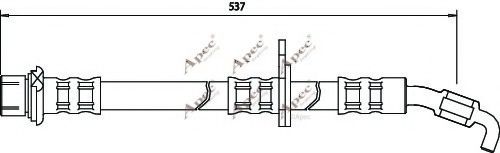 APEC braking HOS3075 Тормозной шланг для TOYOTA PICNIC