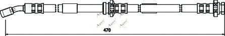 APEC braking HOS3495 Тормозной шланг для NISSAN