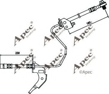 APEC braking HOS3689 Тормозной шланг для OPEL MERIVA