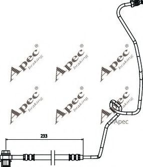 APEC braking HOS3768 Тормозной шланг APEC BRAKING для AUDI