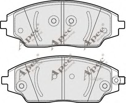 APEC braking PAD1941 Тормозные колодки APEC BRAKING для CHEVROLET