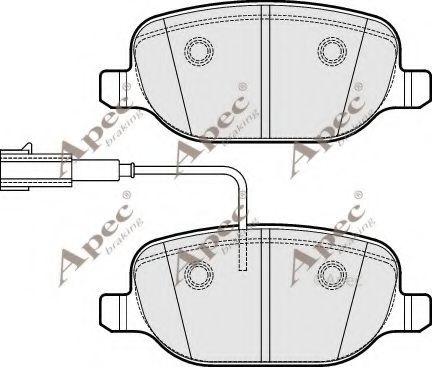 APEC braking PAD2039 Тормозные колодки для ALFA ROMEO 4C