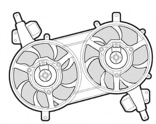 CTR 1209532 Вентилятор системы охлаждения двигателя для FIAT BRAVA