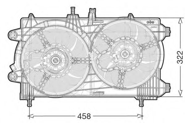 CTR 1209622 Вентилятор системы охлаждения двигателя для LANCIA