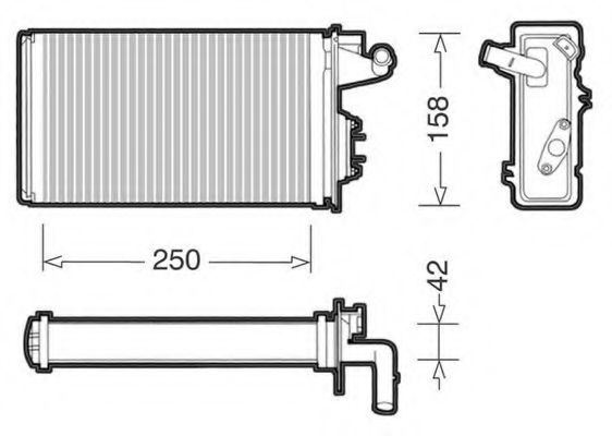 CTR 1228013 Радиатор печки для FIAT COUPE