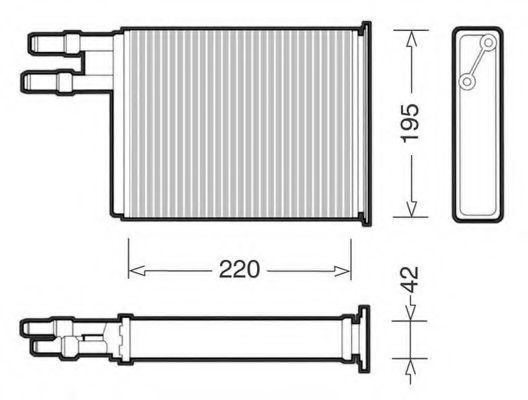 CTR 1228017 Радиатор печки для CITROEN