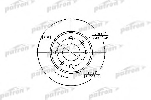 PATRON PBD1013 Тормозные диски для RENAULT CLIO