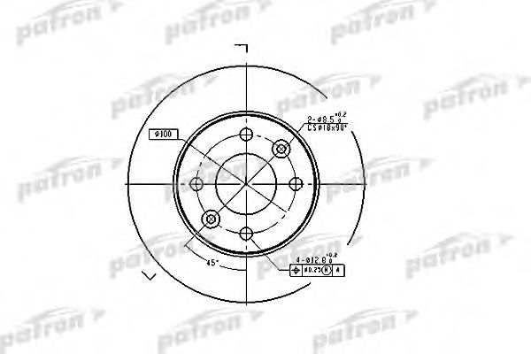 PATRON PBD1015 Тормозные диски для RENAULT CLIO
