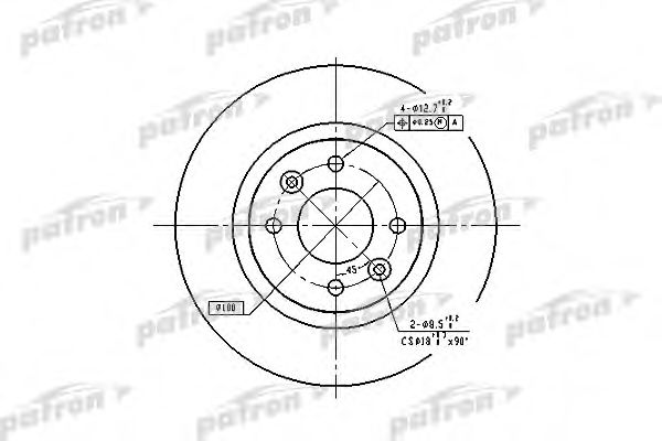 PATRON PBD1017 Тормозные диски для RENAULT ESPACE