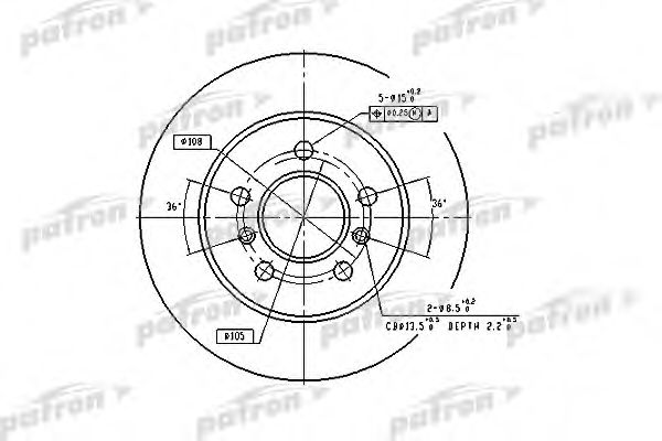 PATRON PBD1029 Тормозные диски для RENAULT