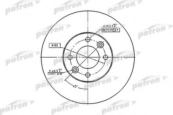 PATRON PBD1032 Тормозные диски PATRON для RENAULT