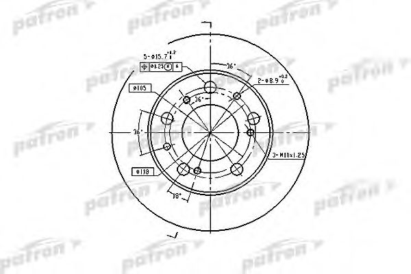 PATRON PBD1118 Тормозные диски для FIAT DUCATO