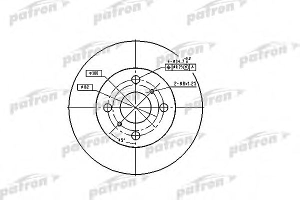 PATRON PBD1423 Тормозные диски PATRON для TOYOTA