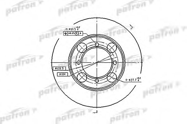 PATRON PBD1428 Тормозные диски для HYUNDAI LANTRA 2 универсал (J-2)