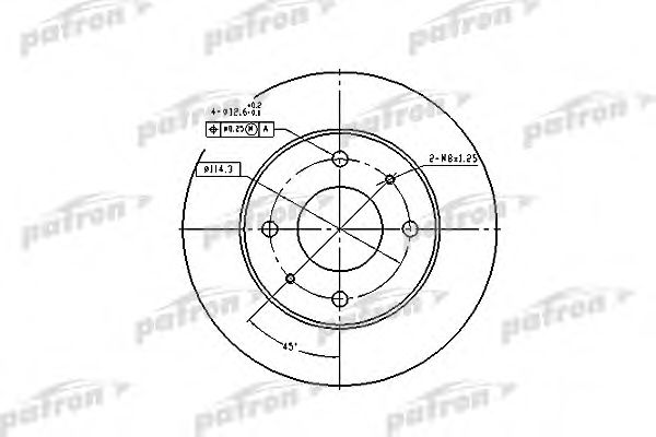 PATRON PBD1443 Тормозные диски для HYUNDAI SANTAMO