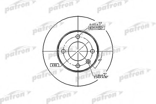 PATRON PBD1518 Тормозные диски для PEUGEOT
