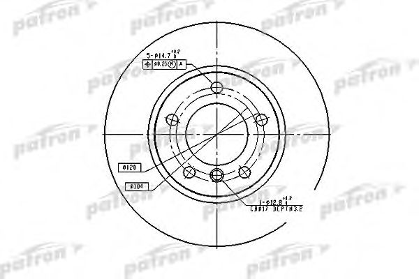 PATRON PBD1537 Тормозные диски для BMW 3