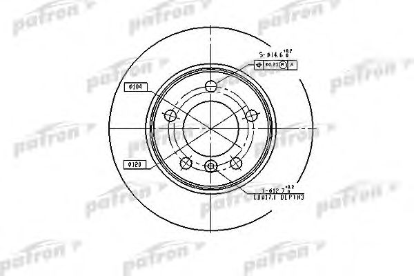 PATRON PBD1539 Тормозные диски для BMW 3