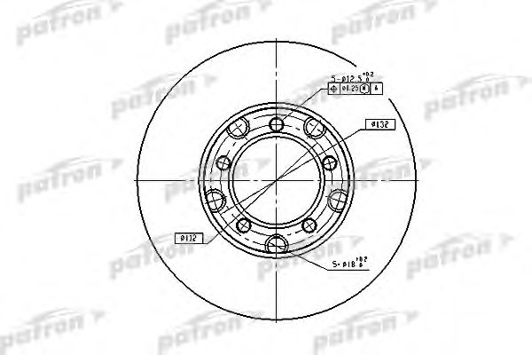 PATRON PBD1577 Тормозные диски для MERCEDES-BENZ T1