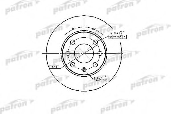 PATRON PBD1607 Тормозные диски для OPEL KADETT