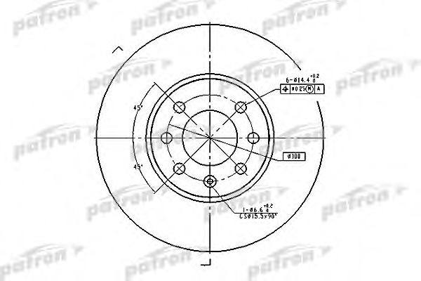 PATRON PBD1609 Тормозные диски PATRON 