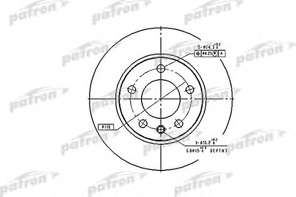 PATRON PBD1612 Тормозные диски PATRON 