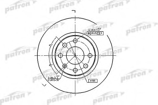 PATRON PBD1625 Тормозные диски для DAEWOO LANOS
