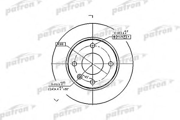 PATRON PBD1649 Тормозные диски для FORD