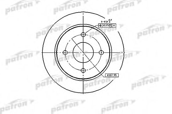 PATRON PBD1654 Тормозные диски для FORD FIESTA