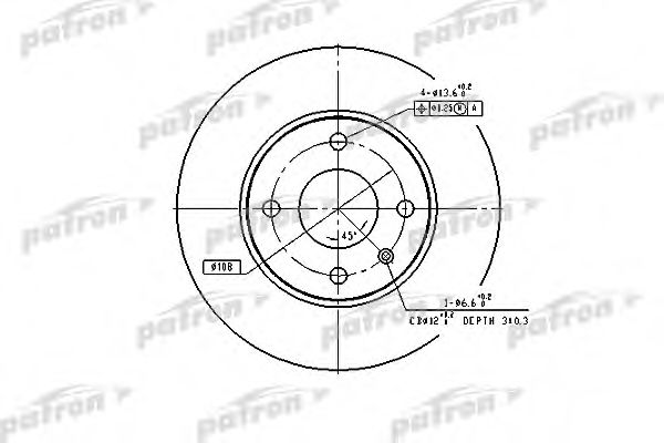 PATRON PBD1655 Тормозные диски PATRON для FORD