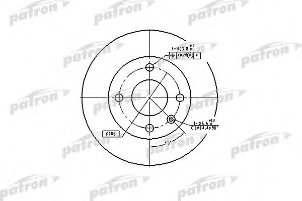 PATRON PBD1658 Тормозные диски 