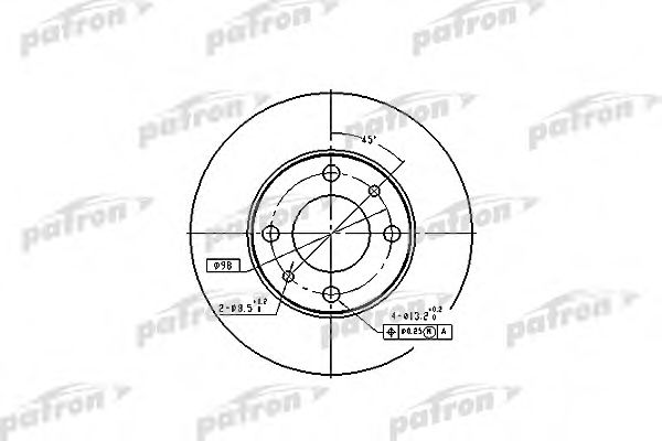 PATRON PBD1721 Тормозные диски для FIAT PANDA