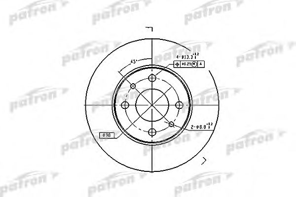PATRON PBD1745 Тормозные диски для ABARTH