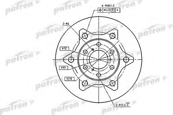 PATRON PBD1758 Тормозные диски для IVECO