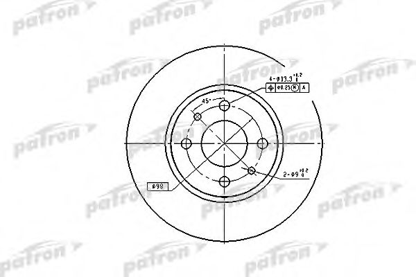 PATRON PBD1790 Тормозные диски для FIAT BRAVO 2