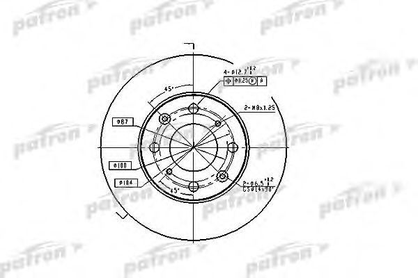 PATRON PBD1807 Тормозные диски 