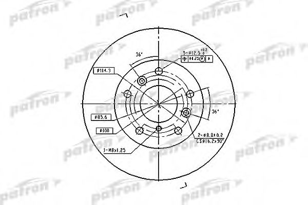 PATRON PBD2571 Тормозные диски для MAZDA