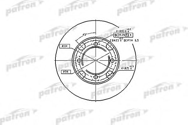PATRON PBD2572 Тормозные диски PATRON 