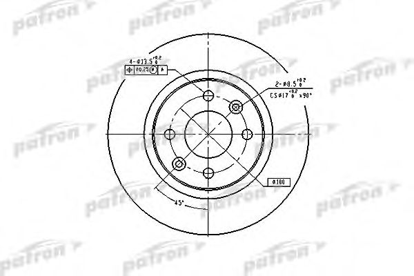 PATRON PBD2586 Тормозные диски для DACIA