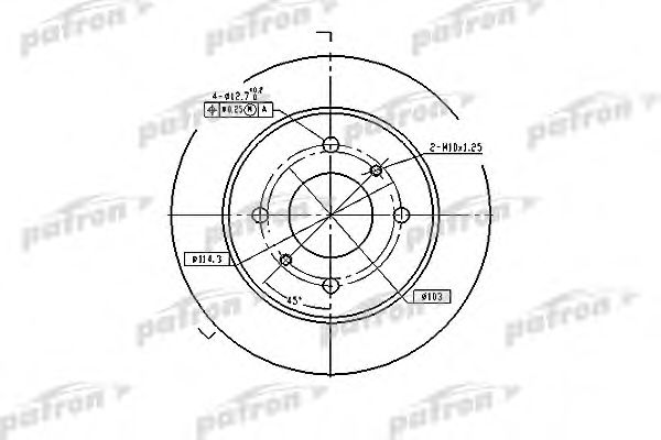 PATRON PBD2592 Тормозные диски для NISSAN PRIMERA (P10)