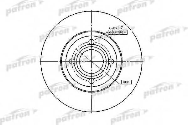 PATRON PBD2597 Тормозные диски для AUDI 80