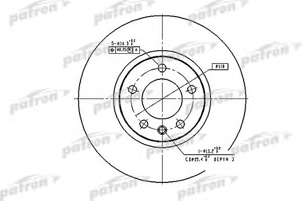 PATRON PBD2645 Тормозные диски для OPEL OMEGA A универсал (66, 67)