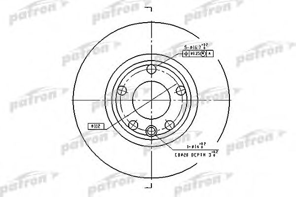 PATRON PBD2665 Тормозные диски для VOLKSWAGEN CARAVELLE